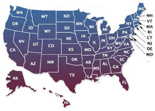 United States Map Dc